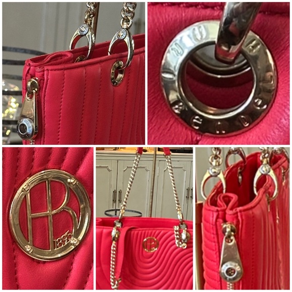 HENRI BENDEL No. 7 Quilted, Expandable Zip Tote in Pink Lambskin Leather EUC - Picture 9 of 16